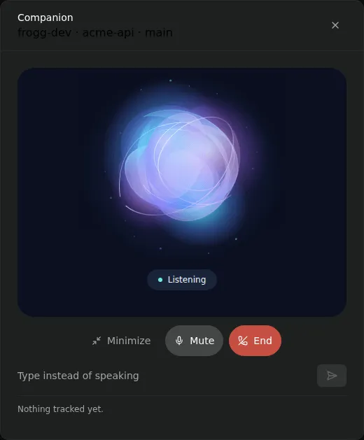 Companion listening in a project